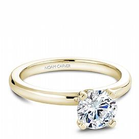 DIAMOND ENGAGEMENT RINGS - 14K Yellow Gold Traditional Diamond Engagement Ring