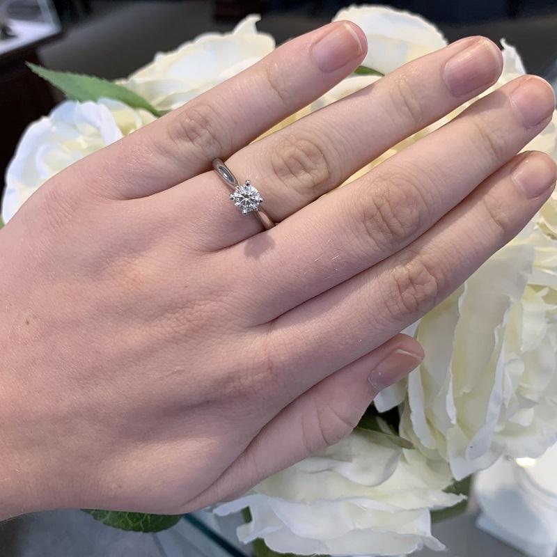 DIAMOND ENGAGEMENT RINGS - Loren - 5/8ct Round Solitaire Diamond Engagement Ring