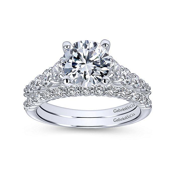 Reverse Tapered Prong Set Round Diamond Ring .69cttw 486A
