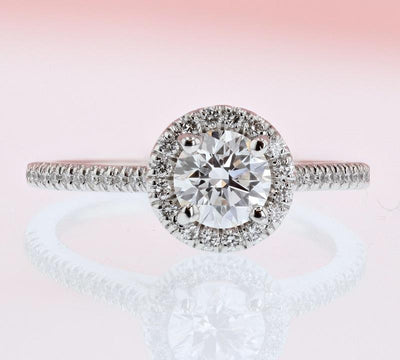 DIAMOND ENGAGEMENT RINGS - Sophia - Round Halo 1cttw Diamond Engagement Ring