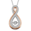 DIAMOND JEWELRY - 10K Rose And White Gold Infinity Diamond Rhythm Of Love Necklace
