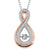 2-Tone Infinity Rhythm of Love  Diamond Necklace 10K Gold