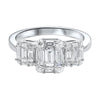DIAMOND JEWELRY - 14K White Gold 1/2cttw Baguette 3-Stone Diamond Ring