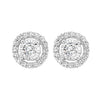 DIAMOND JEWELRY - 14K White Gold 1/2cttw True Reflections Diamond Halo Stud Earrings