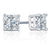 Princess Cut Diamond Stud Earrings 1 Carat 14K White Gold