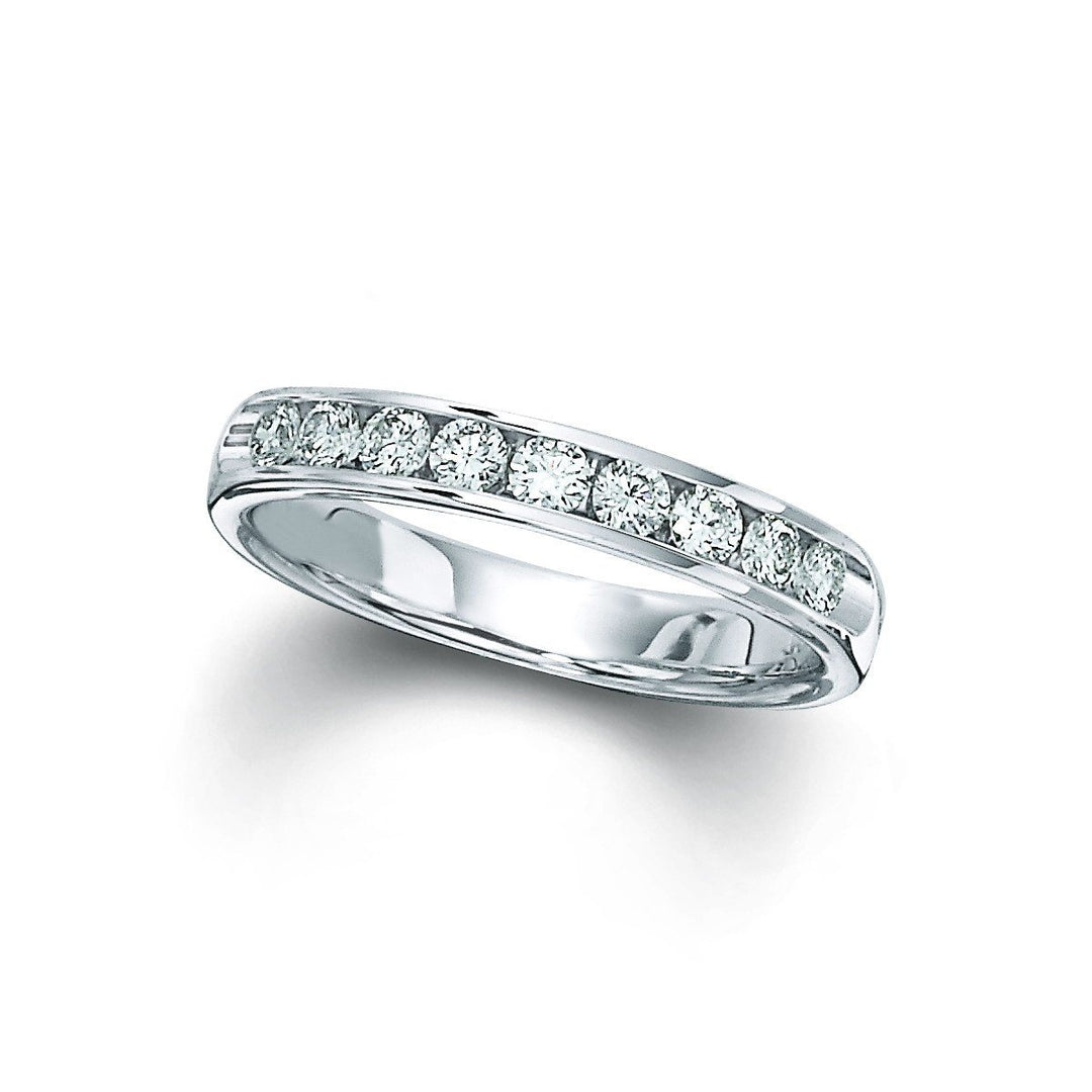 DIAMOND JEWELRY - 14K White Gold .25cttw Channel Set Diamond Anniversary Band