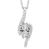 DIAMOND JEWELRY - 14K White Gold Twogether 1/2cttw Diamond Necklace