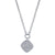 Cushion Shaped Diamond Cluster Necklace with Pave Set Diamonds