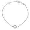 DIAMOND JEWELRY - Diamond Fashion Bracelet With Clover Accent