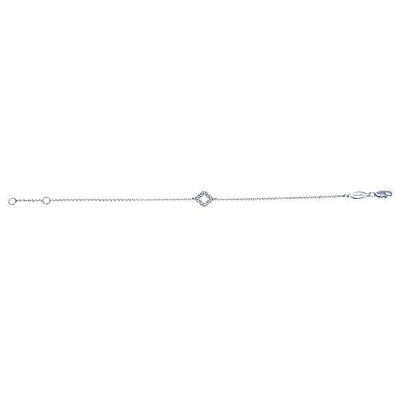 DIAMOND JEWELRY - Diamond Fashion Bracelet With Clover Accent