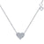 Pave Diamond Heart Necklace with Heart Shaped Dangle