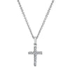 DIAMOND JEWELRY - Petite 1/20ct Pave Diamond Cross Necklace