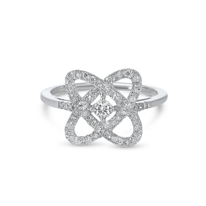 Love's Crossing Diamond Ring 1/4 Cttw Sterling Silver