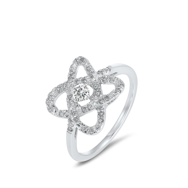 Love's Crossing Diamond Ring 1/4 Cttw Sterling Silver