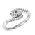 Twogether 2-Stone Curved Bypass Diamond Ring 1/2 Cttw 14K Gold