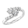 DIAMOND JEWELRY - Twogether 1/2cttw 2-Stone Style Bypass Diamond Ring