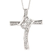 DIAMOND JEWELRY - Twogether 14K White Gold 1/4cttw Diamond Cross Necklace