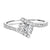 Twogether 2-Stone Bypass Diamond Ring 1/4 Cttw Sterling Silver