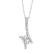Twogether Sterling Silver Diamond Necklace 1/4 Cttw