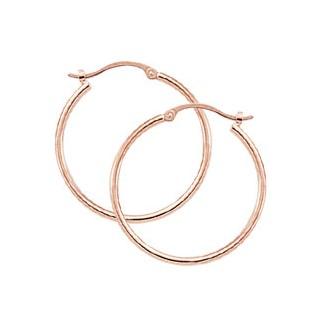 EARRINGS - 14K Rose Gold 20mm Small Hoop Earrings