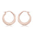 Flat High Polished Hoop Earrings 14K Rose Gold