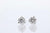 Round Diamond Stud Earrings 1.08 Cttw 14K White Gold
