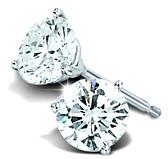 EARRINGS - 14K White Gold 1.50cttw I/VS2 Lab Grown Round Diamond Stud Earrings