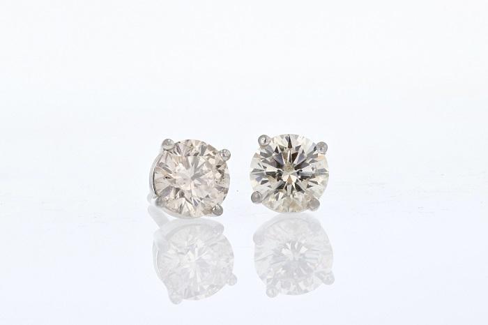 EARRINGS - 14K White Gold 1.50cttw Promo Diamond Stud Earrings