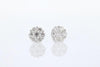 EARRINGS - 14K White Gold 3/4cttw Cluster Diamond Stud Earrings