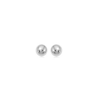 EARRINGS - 14K White Gold 4mm Ball Post Earrings