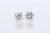Lab Grown Round Diamond Stud Earrings 14K White Gold