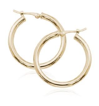EARRINGS - 14K Yellow Gold 25mm Hoop Earrings