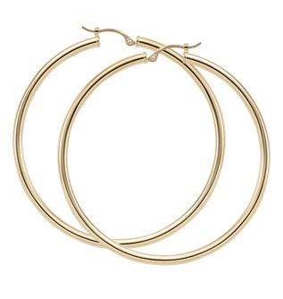 EARRINGS - 14K Yellow Gold 50mm Extra Large Hoop Earrings