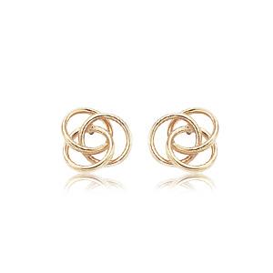 EARRINGS - 14K Yellow Gold Love Knot Stud Earrings