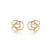 Love Knot Stud Earrings 14K Yellow Gold