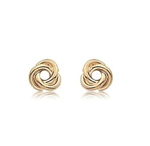 EARRINGS - 14K Yellow Gold Small Love Knot Earrings