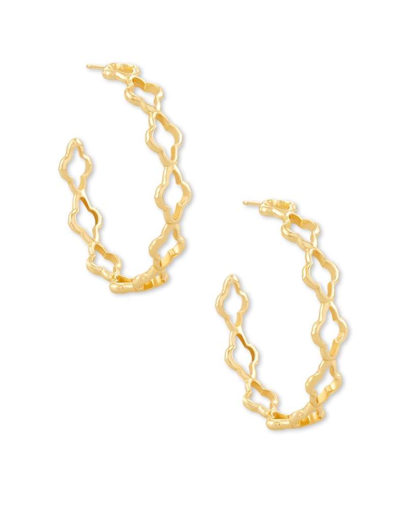 EARRINGS - Kendra Scott Abbie Hoop Earrings In Gold