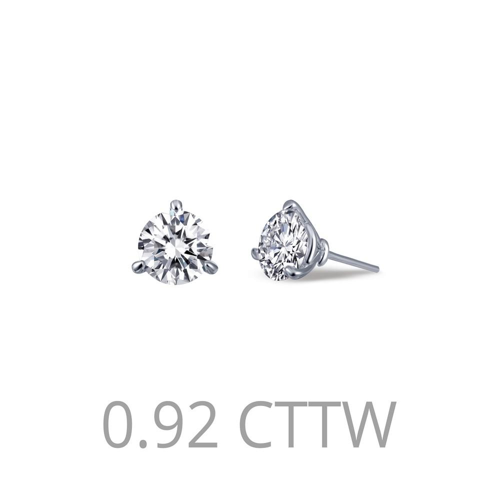 Simulated Diamond Stud Earrings 1 Cttw Sterling Silver