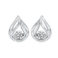 EARRINGS - Sterling Silver CZ Pear Shape Earrings