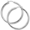 EARRINGS - Sterling Silver Large Tube Hoop Earrings