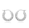 EARRINGS - Sterling Silver Small Shell Swirl Hoop Earrings
