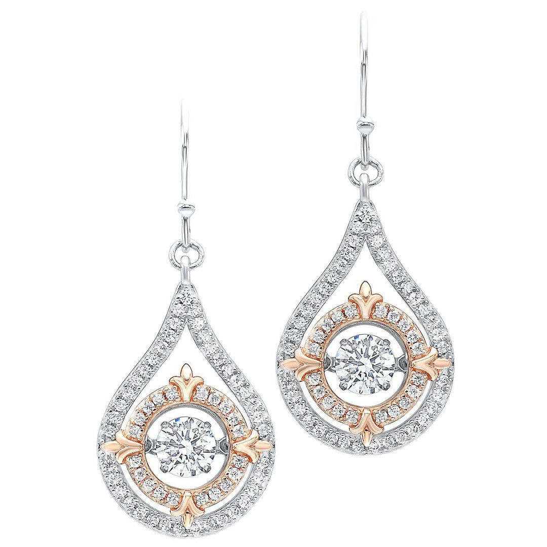 EARRINGS - Sterling Silver With Crystal Drop Earrings