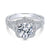 Vintage Halo Round Diamond Ring .43Cttw 14K White Gold 144A