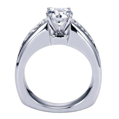 ENGAGEMENT - 2.05cttw Graduated Channel Set Round Diamond Engagement Ring
