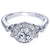 Vintage Round Halo Diamond Ring .25Cttw 14K White Gold  62A