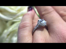 Oval Halo Diamond Ring .76 Cttw 14K White Gold