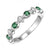 Emerald Birthstone Diamond Ring 10K White Gold