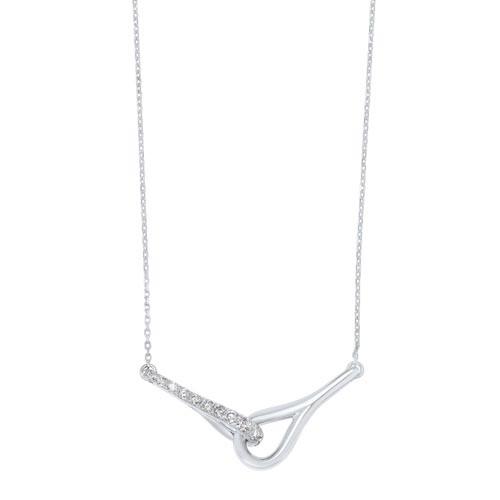 Necklace - 14k White Gold .50cttw Diamond Unique Pendant Necklace