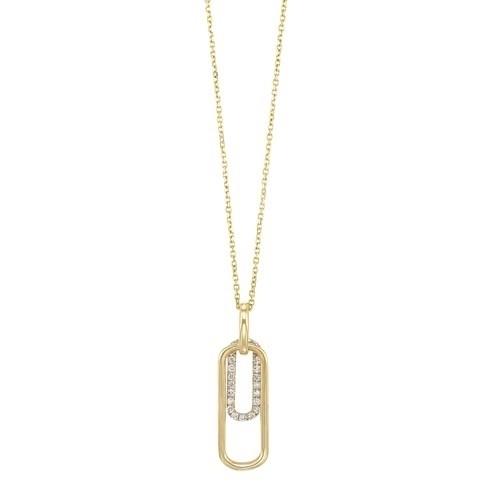 NECKLACES - 10k Yellow Gold .10cttw Diamond Pendant Necklace