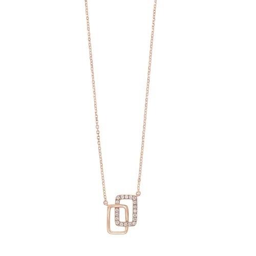 NECKLACES - 14k Rose Gold .08cttw Diamond Pendant Necklace
